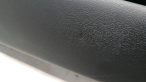 Front left door panel for Nissan Murano z52 15-17, black with black leather insert, black leather armrest, glossy gray molding, dents, scratches