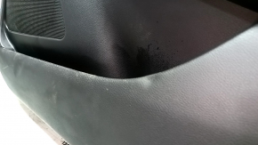 Front right door panel for Nissan Murano z52 15-17, black with black leather insert, black leather armrest, glossy gray molding, dents