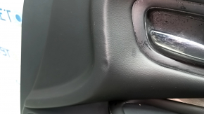 Front right door panel for Nissan Murano z52 15-17, black with black leather insert, black leather armrest, glossy gray molding, dents