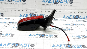 Right side mirror assembly for Toyota Prius 50 Prime 17-20, 6 pins, heated, BSM, red, scratched