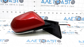 Right side mirror assembly for Toyota Prius 50 Prime 17-20, 6 pins, heated, BSM, red, scratched
