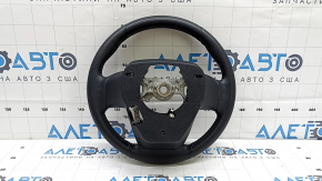 The steering wheel is naked, Toyota Prius 50 Prime 17-22, black leather, heated, folds on the leather.
