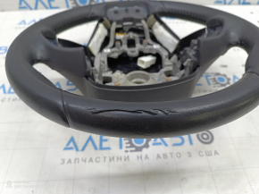 The steering wheel is naked, Toyota Prius 50 Prime 17-22, black leather, heated, folds on the leather.