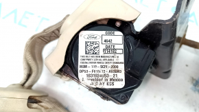 Rear right seat belt, paired, with pyrotechnic cartridge, Ford Fusion mk5 15-20, beige, dry-cleanable