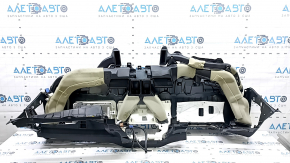 Toyota Prius 50 Prime 17-22 black dashboard with airbag for a large display, ready for cleaning