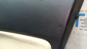 Front right door trim card Mercedes CLA 14-19 black with beige leather insert, leather armrest, chrome molding, dry-cleanable, dented
