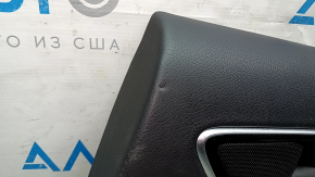 Door trim, rear right card, Mercedes CLA 14-19, black leather, black leather insert, leather armrest, chrome insert, dented, broken fastener