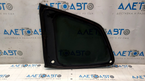 Subaru Forester 14-18 SJ rear right window, tinted, chrome molding, chipped, seal peeled off, scratches on chrome