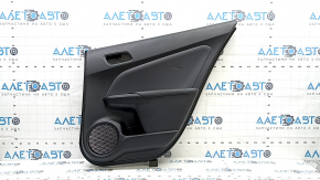 Door trim panel, rear right, Toyota Prius 50 Prime 17-22 black, insert black leather, armrest leather black, scratches