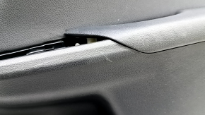 Door trim panel, rear right, Toyota Prius 50 Prime 17-22 black, insert black leather, armrest leather black, scratches
