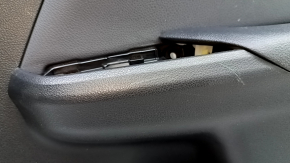 Door trim panel, rear right, Toyota Prius 50 Prime 17-22 black, insert black leather, armrest leather black, scratches