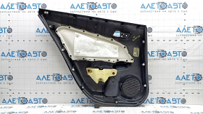 Door trim panel, rear right, Toyota Prius 50 Prime 17-22 black, insert black leather, armrest leather black, scratches