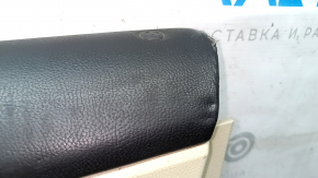 Front right door panel for Ford Fusion mk5 13-14 beige with beige insert, leather armrest, gray molding, structure, scratches, dents, tear