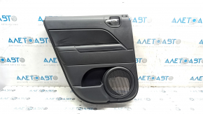 Rear left door panel, Jeep Patriot 11-17, black with black plastic insert, black plastic armrest, scratches, scratches