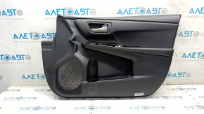 Front right door panel for Toyota Camry v55 15-17, black, black leather armrest, black leather insert, scratches