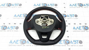 Steering wheel assembly Ford Escape MK4 2023-2025 black leather, heated, with buttons, red stitching, ST Line