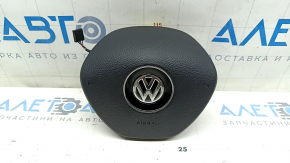 Black steering wheel airbag for the driver's side of the VW Jetta 19-24.