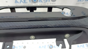Right front panel trim for Ford Escape MK4 20-24, black gloss carbon fiber, for small display, scratches