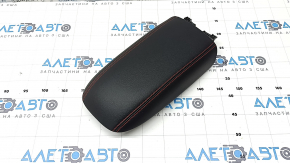 Ford Escape MK4 2020 center console armrest, black leather, red stitching