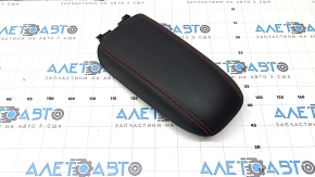 Ford Escape MK4 2020 center console armrest, black leather, red stitching