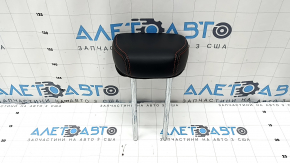 Rear center headrest for Ford Escape MK4 2023-2024, black leather, red stitching