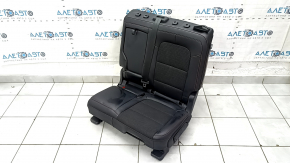 Left rear seat for Ford Escape MK4 2023-2024 without airbag, manual, with seat belt, combined leather + cloth, black with red stitching, rusty runners, dented