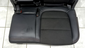 Left rear seat for Ford Escape MK4 2023-2024 without airbag, manual, with seat belt, combined leather + cloth, black with red stitching, rusty runners, dented
