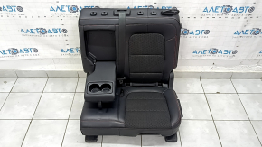 Left rear seat for Ford Escape MK4 2023-2024 without airbag, manual, with seat belt, combined leather + cloth, black with red stitching, rusty runners, dented