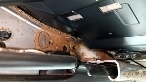 Left rear seat for Ford Escape MK4 2023-2024 without airbag, manual, with seat belt, combined leather + cloth, black with red stitching, rusty runners, dented