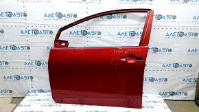 Bare front left door of Toyota Prius 50 Prime 17-18 red 3T7, bump, dent