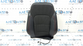 Ford Escape MK4 23-24 driver's seat back upholstery, combined leather and cloth, black with red stitching, heated