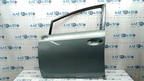 Bare front left door of Toyota Prius V 12-17 green 781, dent, corrosion