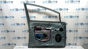 Bare front left door of Toyota Prius V 12-17 green 781, dent, corrosion
