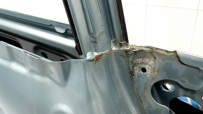 Bare front left door of Toyota Prius V 12-17 green 781, dent, corrosion