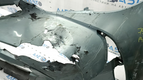 Front bumper bare Toyota Prius V 15-17 rest, green, broken, pressed