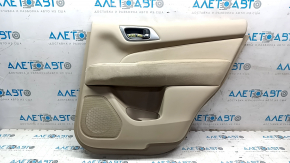 Nissan Pathfinder 13-16 beige door trim panel with beige cloth insert, cloth armrest
