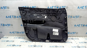 Front right door panel assembly for BMW X3 F25 11-17, black leather, black leather armrest, black leather insert, gray molding, scratches