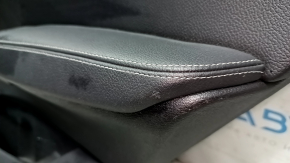 Door trim panel, rear right, complete BMW X3 F25 11-17, black leather without curtain, black leather armrest, black leather insert, gray molding, scratches