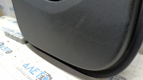 Door trim panel rear left Hyundai Santa FE Sport 13-16 black with gray plastic insert, leather armrest, scratches