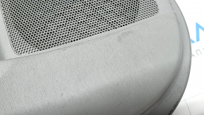 Rear left door panel for Toyota Prius V 15-17, gray, gray velour armrest, with handle, scratches, needs cleaning, crack in fastener