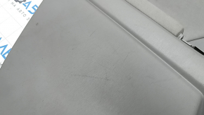 Rear left door panel for Toyota Prius V 15-17, gray, gray velour armrest, with handle, scratches, needs cleaning, crack in fastener