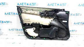Honda Civic X FC 16-21 4D black front right door panel with beige insert, black cloth armrest, scratches
