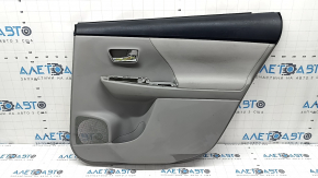 Door trim panel rear right Toyota Prius V 15-17 gray, armrest gray velour, with handle, scratches, needs cleaning, broken fastener