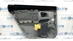 Door trim panel rear right Toyota Prius V 15-17 gray, armrest gray velour, with handle, scratches, needs cleaning, broken fastener