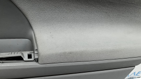 Door trim panel rear right Toyota Prius V 15-17 gray, armrest gray velour, with handle, scratches, needs cleaning, broken fastener