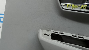 Door trim panel rear right Toyota Prius V 15-17 gray, armrest gray velour, with handle, scratches, needs cleaning, broken fastener