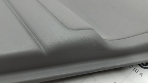 Door trim panel rear right Toyota Prius V 15-17 gray, armrest gray velour, with handle, scratches, needs cleaning, broken fastener
