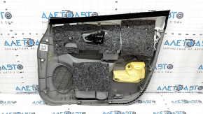 Front left door panel for Toyota Prius V 12-17, gray, gray velour armrest, with handle, scratches, dry-cleanable
