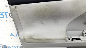 Front left door panel for Toyota Prius V 12-17, gray, gray velour armrest, with handle, scratches, dry-cleanable