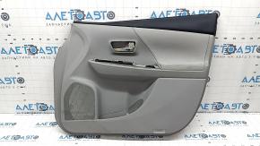 Front right door panel for Toyota Prius V 12-17, gray, gray velour armrest, with handle, scratches, dry-cleanable